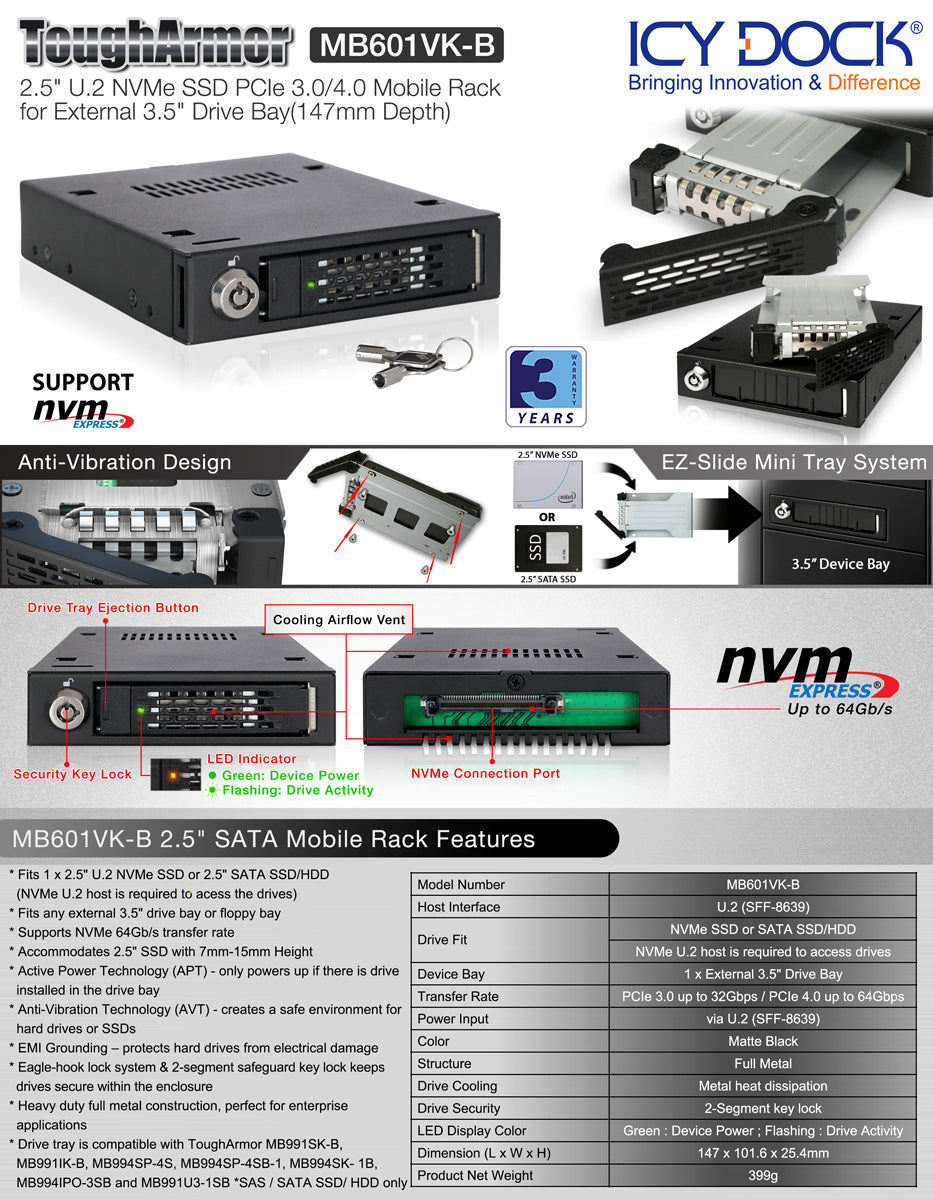 ICY DOCK MB601VK-B